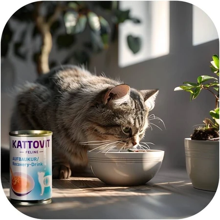Kattovit Recovery drink cu pui – băutură complementară pentru pisici în convalescență, 135 ml