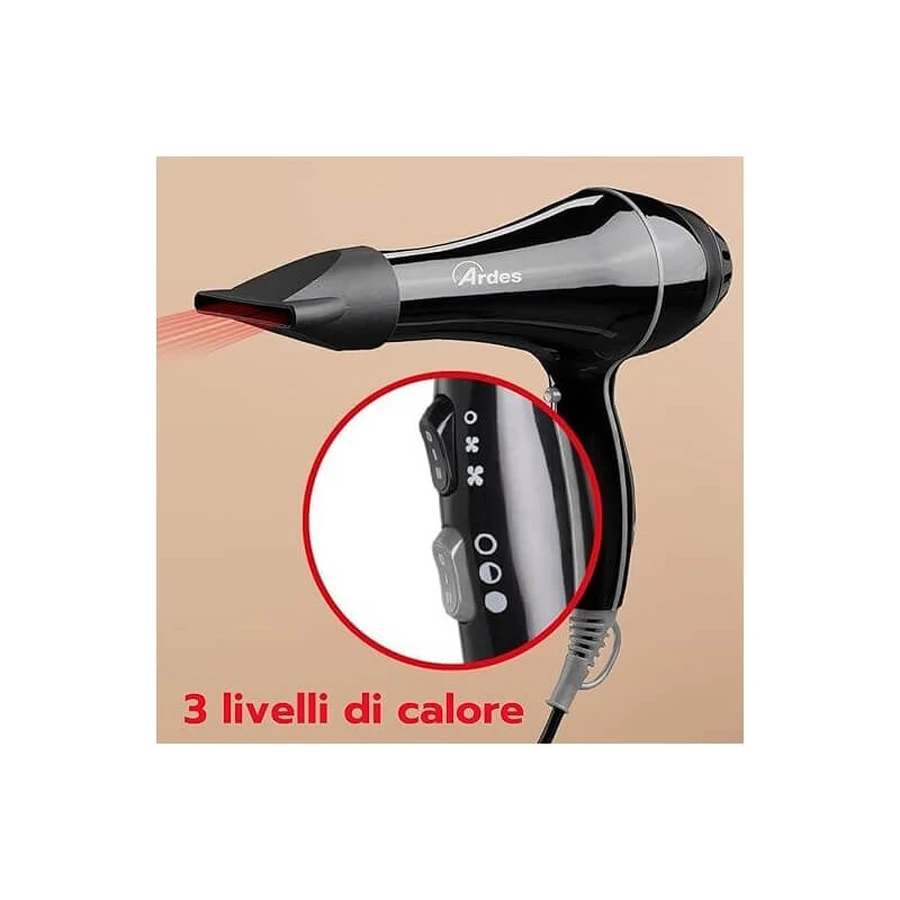 Ardes Stylo pro – uscător de păr profesional de 2000 W – negru