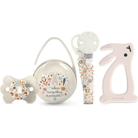 Suavinex Wonderland – set cadou pentru nou-născuți, format din 4 piese – neutru