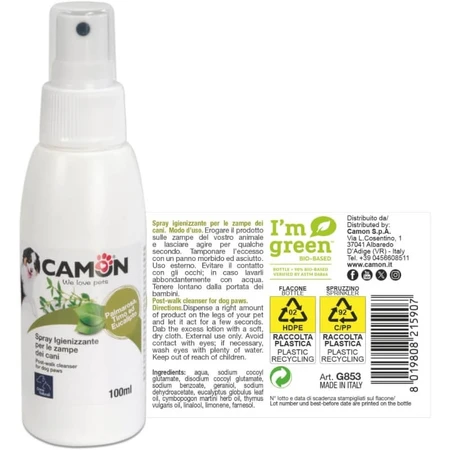 Camon – spray dezynfekujący – naturalny środek do higieny łap psów, 100 ml: ceny i cechy