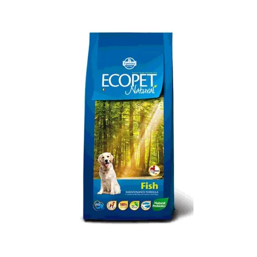 Farmina Ecopet Natural Fish - Complete Food for Adult Dogs, 12 kg