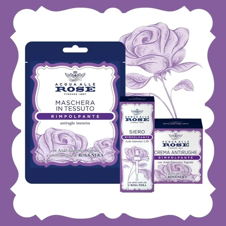 Eau de rose repulpante - Crème anti-rides pour le visage destinée aux peaux matures, 50 ml