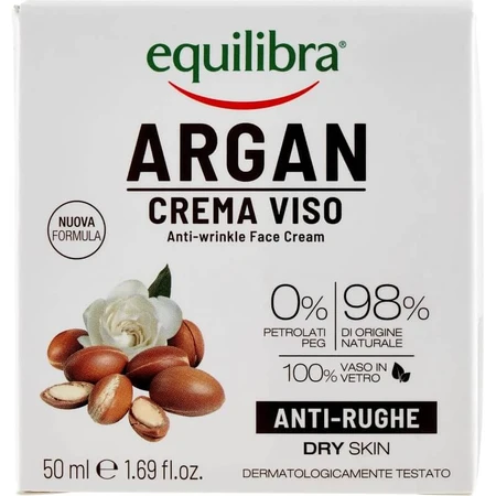 Crema facial antiarrugas Equilibra Argan, 50 ml