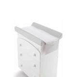 Housse pour table à langer Italbaby avec un panneau central en tissu éponge de coton et une poche de rangement sur le côté, 50 x 80 cm - étoiles roses