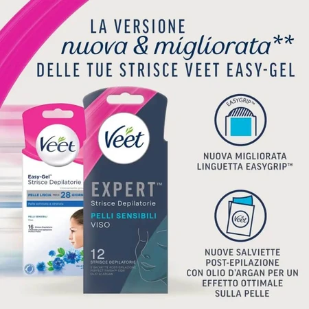 Veet Expert – 12 pasków do depilacji twarzy dla skóry wrażliwej: ceny i cechy