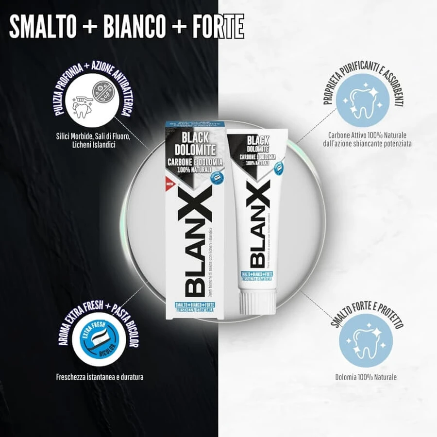 Blanx Black dolomite - dentifricio per igiene orale 75 ml
