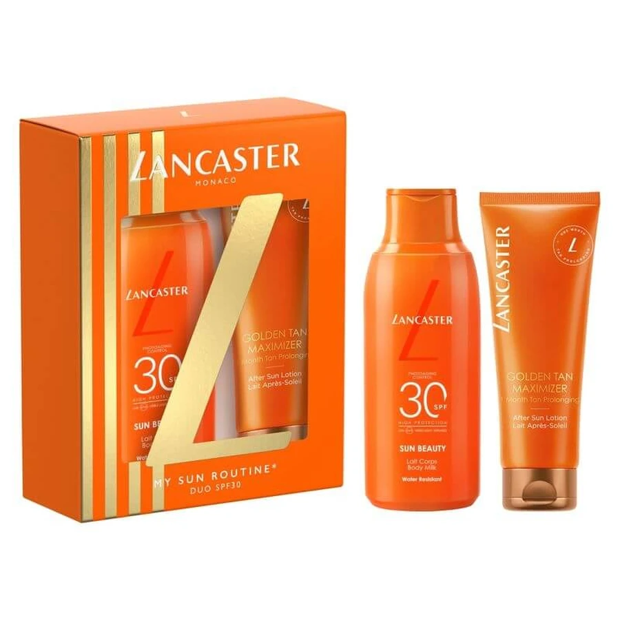 Set de regalo «My Sun Routine» de Lancaster: loción corporal con SPF 30, 175 ml + loción para después del sol, 125 ml