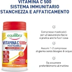 Equilibra Vitamine C 500 – Supplement voor het immuunsysteem, 60 tabletten met sinaasappelsmaak