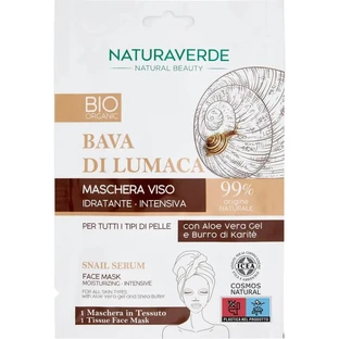 Naturaverde Mască hidratantă pentru față cu secret de melc