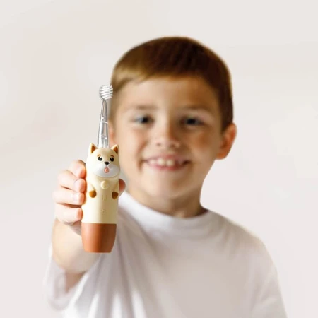 Innogio Gio dog brown – periuță de dinți sonică pentru copii cu cap de periuță luminos