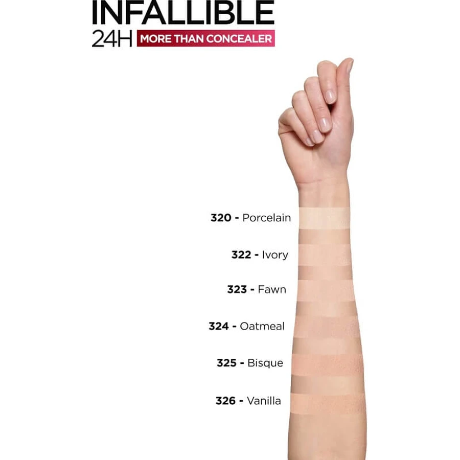L’Oréal Paris Infaillible More Than Concealer – corector lichid nr. 326 Vanilla