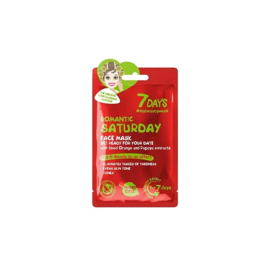 7days Romantic Saturday – mască hidratantă pentru față, 28 g