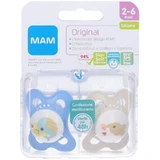 Mam Original - 2 chupetes de silicona para niños, de 2 a 6 meses