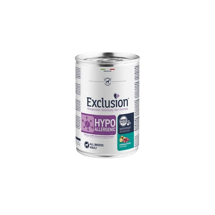 Exclusion Diet hypo dog cervo e patate - alimento umido per cani adulti ipoallergenico 200 gr