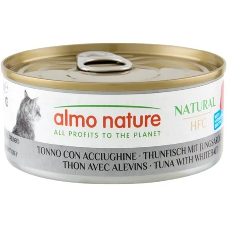 Almo Nature HFC Natural ton cu hamsii – hrană umedă completă pentru pisici adulte, 150 g