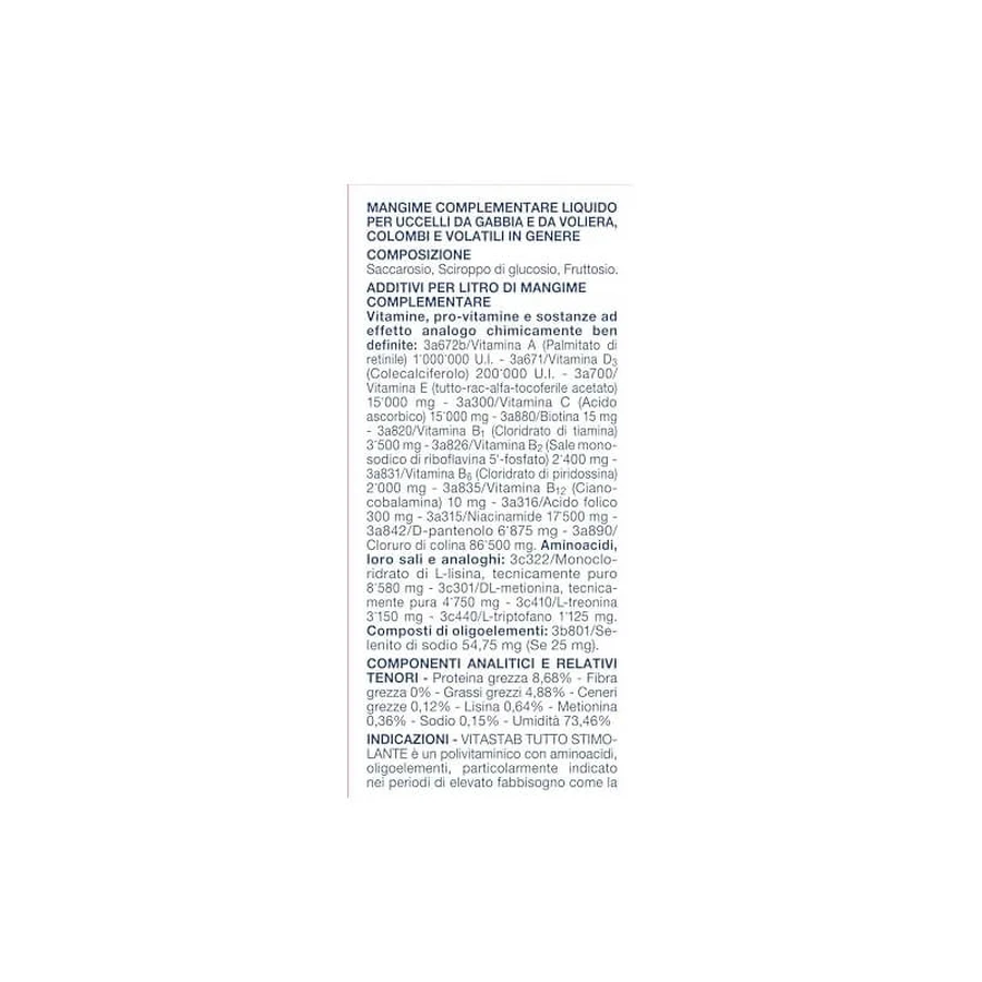 Formevet Vitastab All-in-One Stimulant - Vloeibaar supplement voor kooivogels, 100 ml
