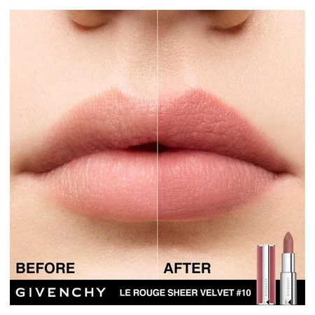 Givenchy Le Rouge Sheer Velvet - Rouge à lèvres mat n° 10 Beige Nu