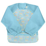 Multifunctional bib with long sleeves, 12-24 months, Aqua Rainbows, Green Sprouts