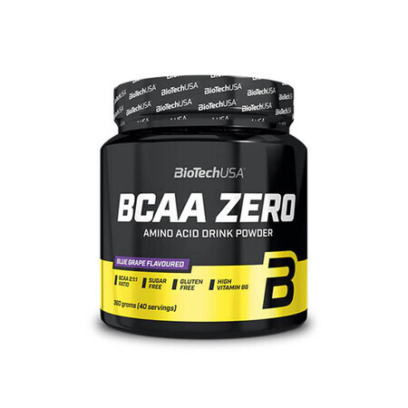 BCAA Zero au goût de raisin, 360 gr, BioTech USA