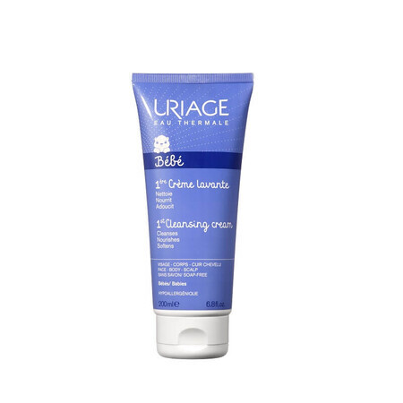 Crema limpiadora para la piel sensible del bebé 1er Bebe, 200 ml, Uriage