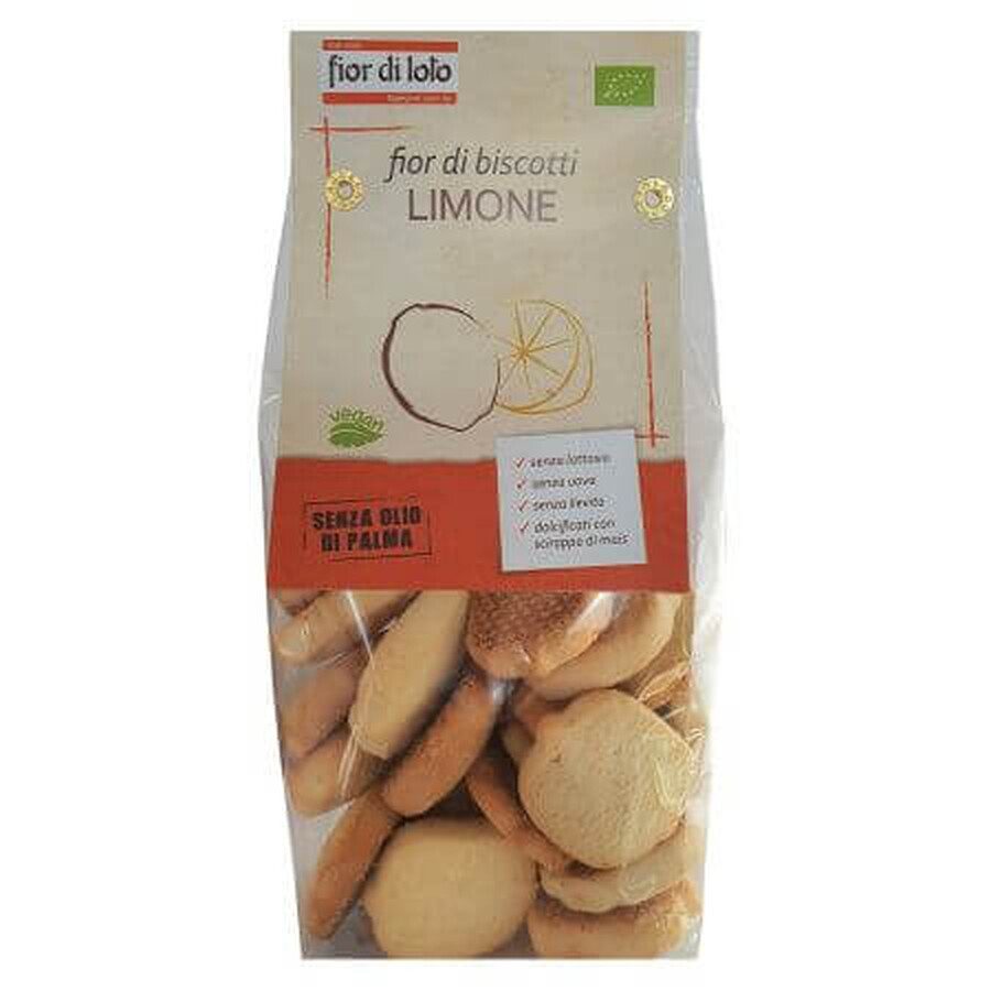 Galletas ecológicas con limón, 250 g, Fior di Loto