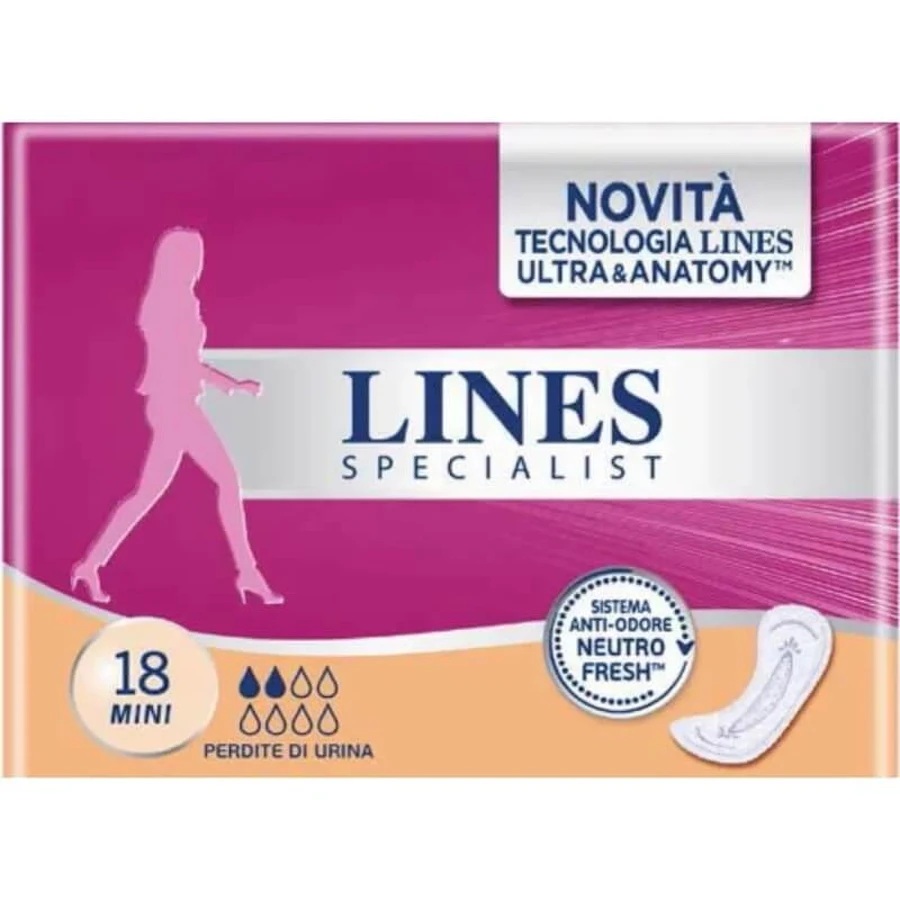 Lines Specialist Lady Mini - 18 inlegkruisjes voor lichte incontinentie