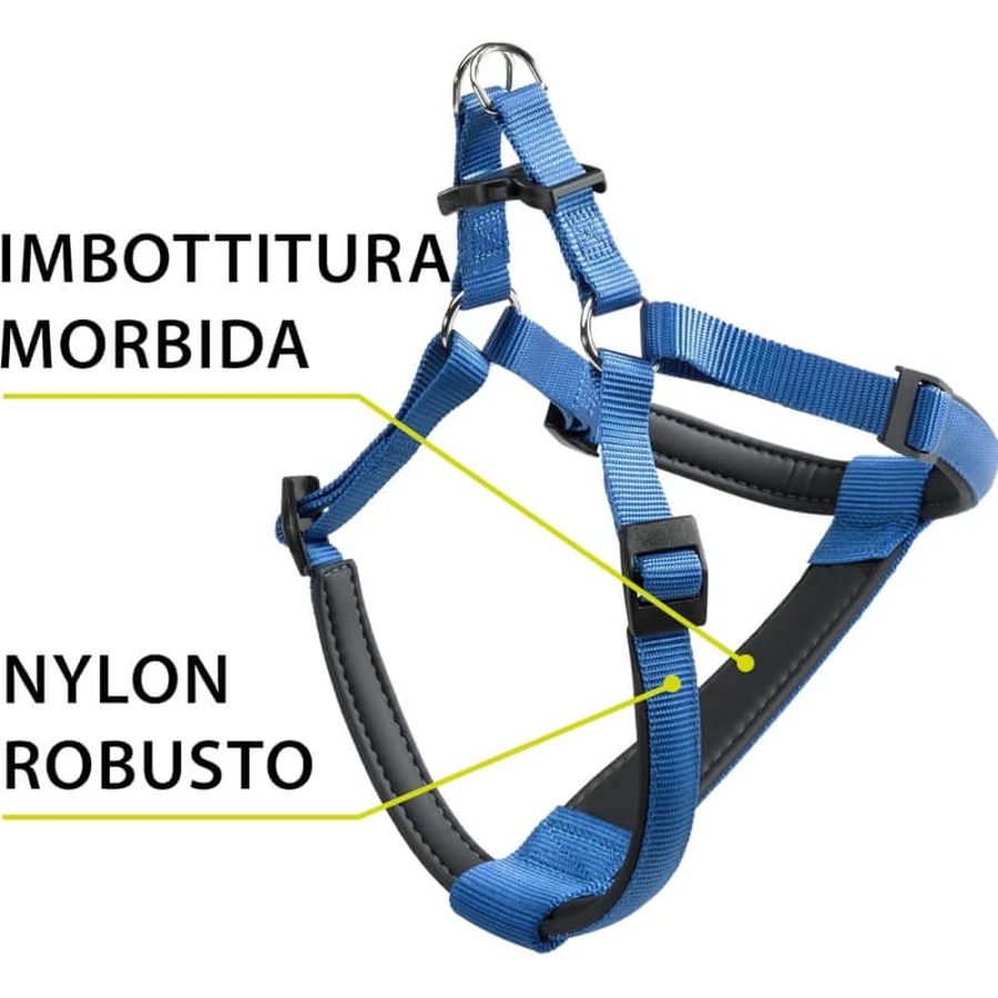 Ferplast Daytona Extra Large Blue – regulowana, wyściełana nylonowa uprząż dla psów: ceny i cechy