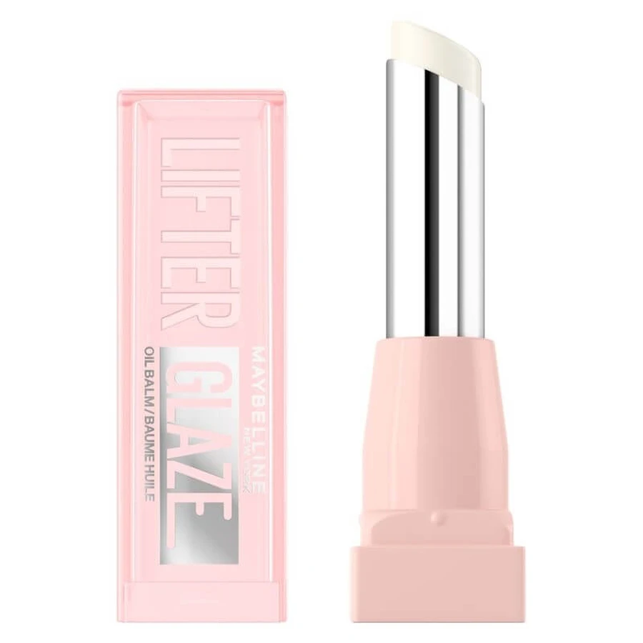 Maybelline Lifter Glaze Oil Balm – Feuchtigkeitsspendender Lippenbalsam mit glänzendem Finish, Nr. 001 Clear Crave