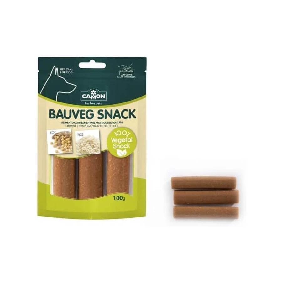Camon Bauveg Süßkartoffel-Reis-Snacks – Kausnacks als Ergänzungsfuttermittel für Hunde, 100 g