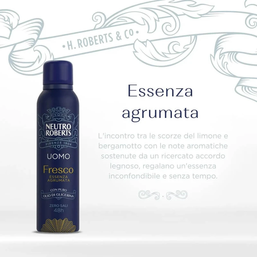 Neutro Roberts Fresco pentru bărbați, cu aromă de citrice – deodorant spray 150 ml