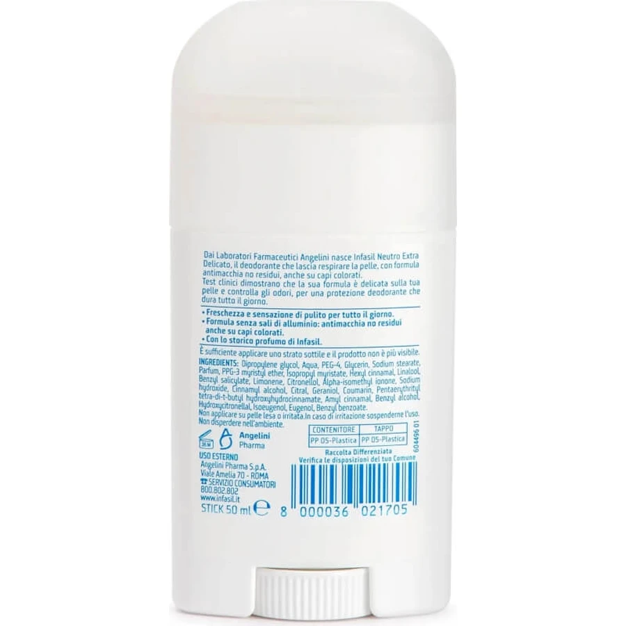 Infasil Neutro senzații naturale – deodorant sub formă de stick, 50 ml
