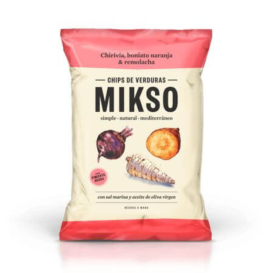 Patatas fritas de chirivía, remolacha y boniato, 85 g, Mikso