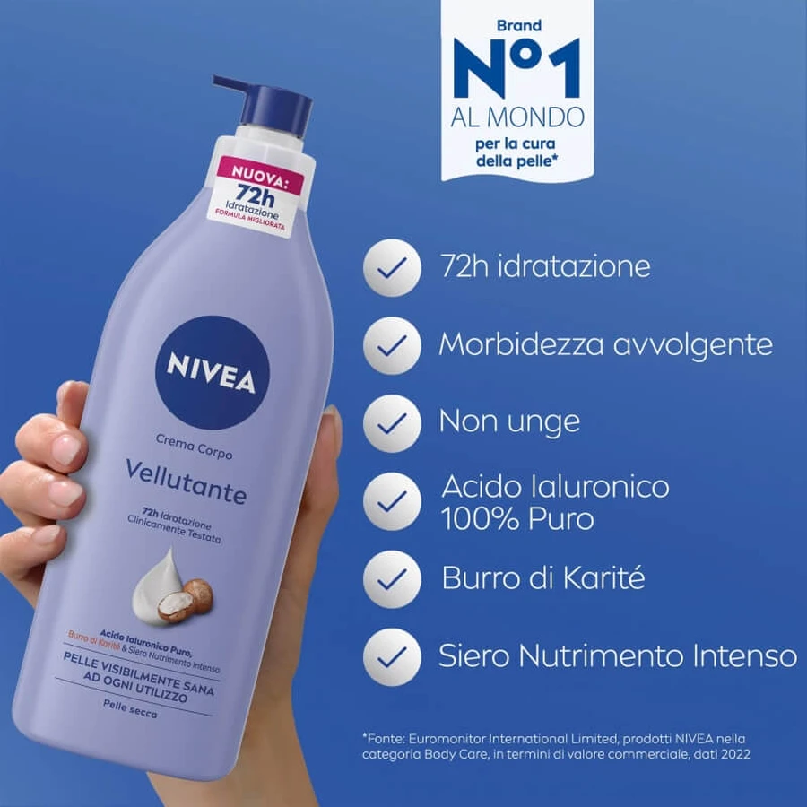 Nivea vellutante - crema corpo per pelle secca 500 ml