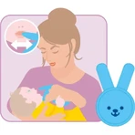 Mam Oral Care Rabbit – mănușă pentru igiena orală a bebelușului, culoare quartz rose