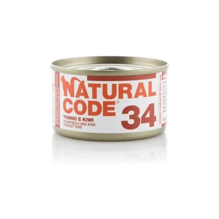 Natural Code 34 ton și kiwi – hrană completă pentru pisici adulte, 85 g