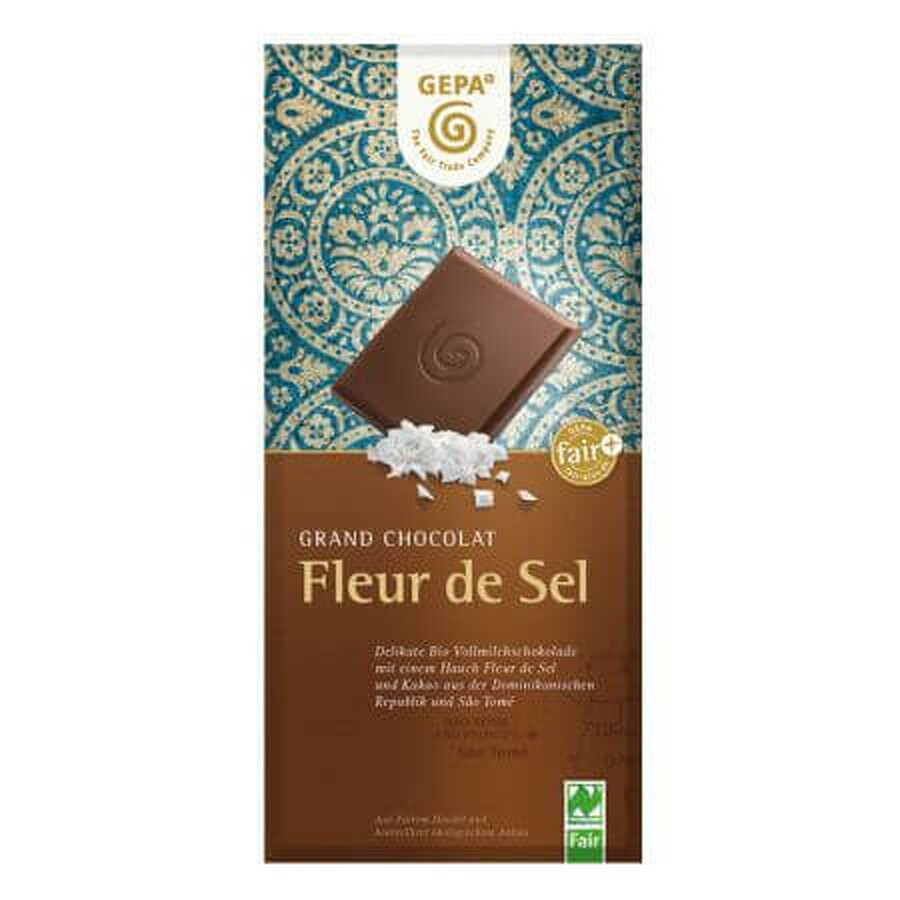 Fleur de Sel biologische chocolade met melk en zout, 100 g, Gepa