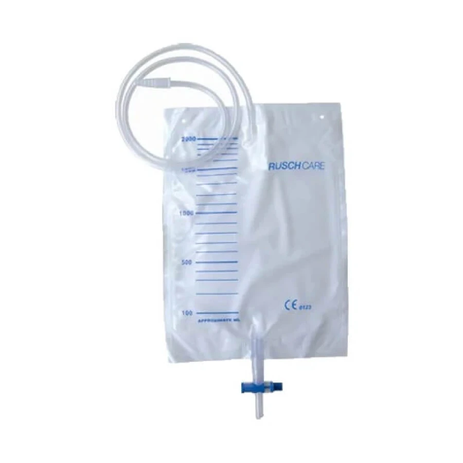 Poche à urine de 2 litres, 90 cm, lot de 30 pièces