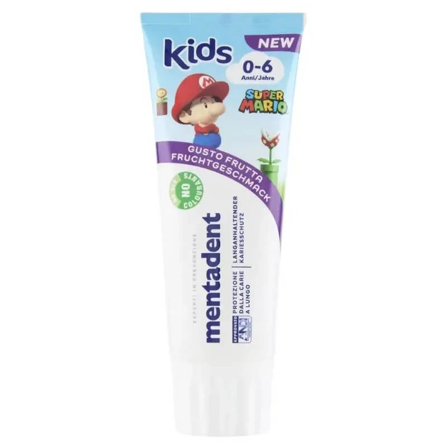 Mentadent Kids - Dentifrice au fluor pour les enfants de 0 à 6 ans