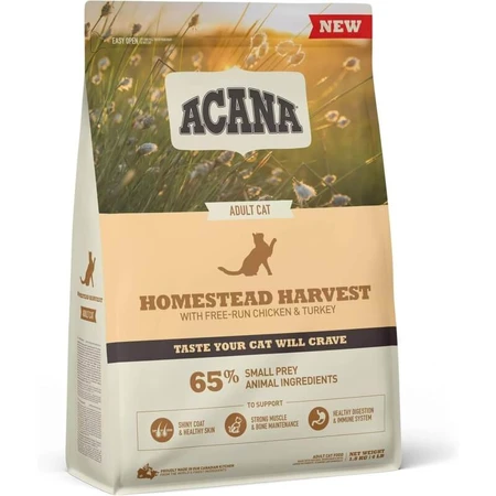 Acana Homestead Harvest – Alleinfuttermittel für erwachsene Katzen, 1,8 kg