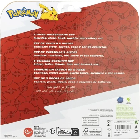 Zestaw obiadowy Stor Set, 5-częściowy, z motywami Pokémonów: ceny i cechy