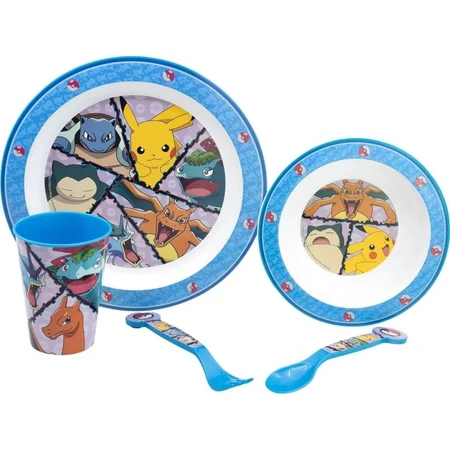 Zestaw obiadowy Stor Set, 5-częściowy, z motywami Pokémonów: ceny i cechy