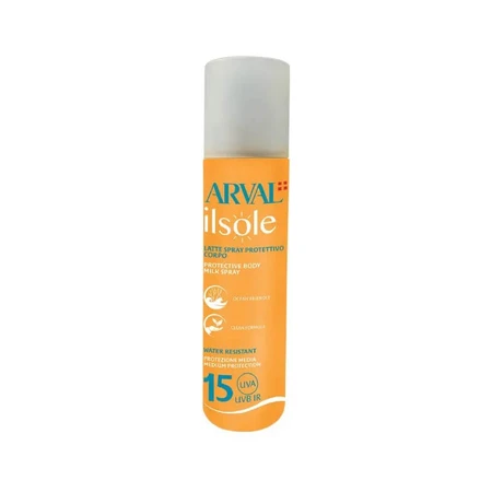 Lotion solaire pour le corps en spray Arval SPF 15, Ilsole, protection moyenne, 200 ml