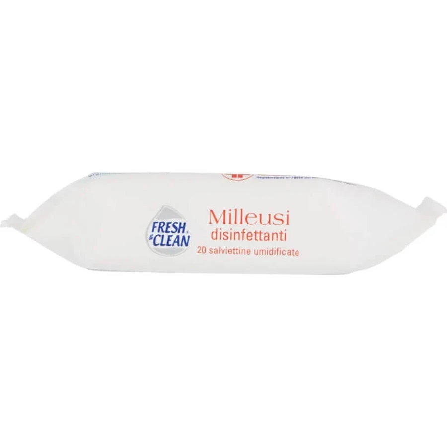 Fresh &amp; clean șervețele dezinfectante multifuncționale – 20 de șervețele cu acțiune antibacteriană