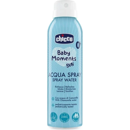 Chicco Baby Moments Sun 0+ – Erfrischendes und feuchtigkeitsspendendes Spray 150 ml