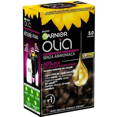 Garnier Olia - Tinte permanente sin amoniaco n.º 5.0, castaño