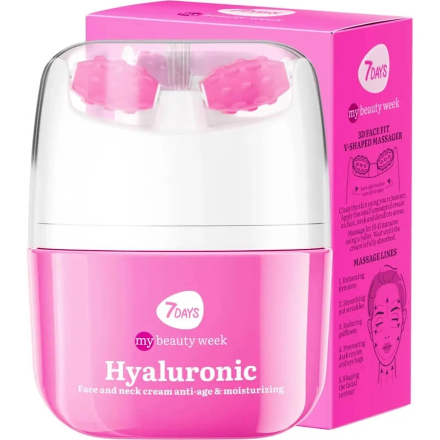 7days Hyaluronic - Gezichtscrème met roller, 40 ml