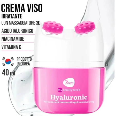 7days Hyaluronic - Gezichtscrème met roller, 40 ml