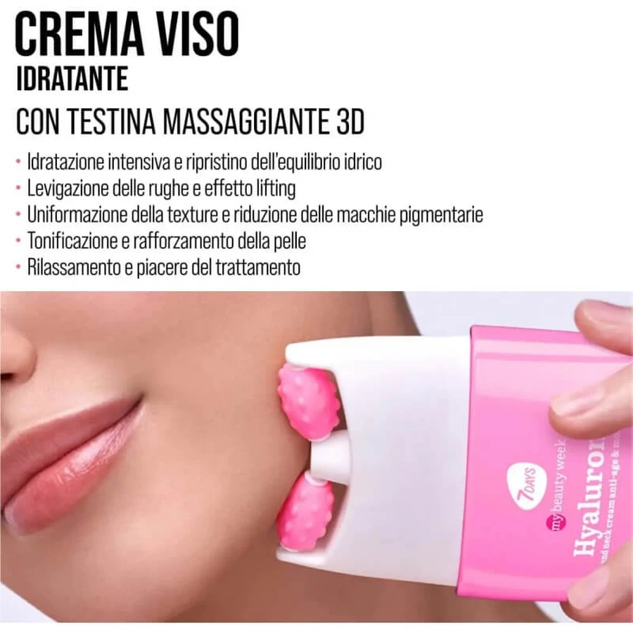 7days Hyaluronic - Gezichtscrème met roller, 40 ml