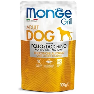 Monge Grill Adult mit Huhn und Pute – Nassfutter für Hunde, 100 g
