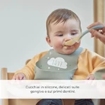 Nuvita 2 lingurițe din silicon pentru diversificare, de la 0 luni în sus, albastre
